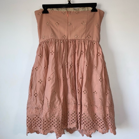 Anthropologie Corey Lynn Calter Pink Strapless Sweet Pea Dress - Picture 5 of 10